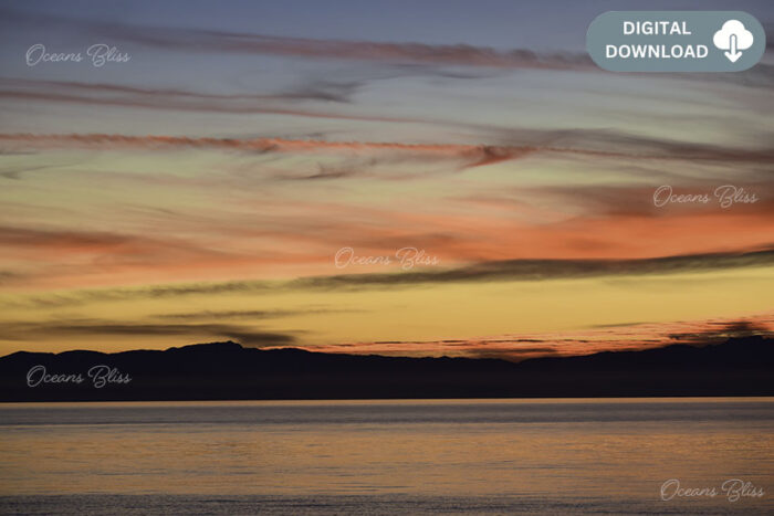 Mountain Twilight by the Ocean