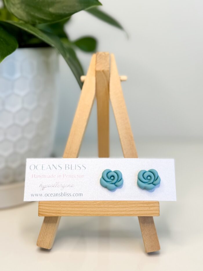 Garden Rose Studs (4 Spring Colours) - Image 3
