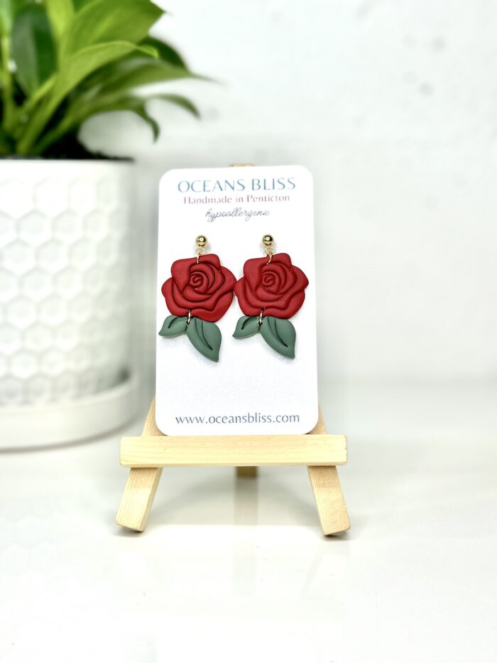 Garden Red Rose Dangle