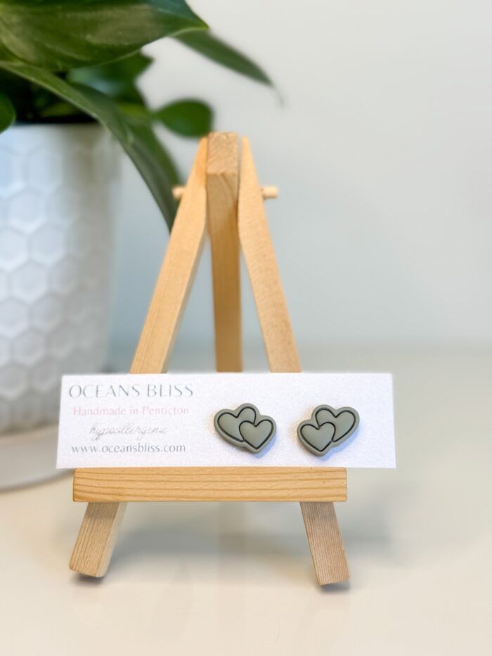Double Heart Studs (3 Colours) - Image 2