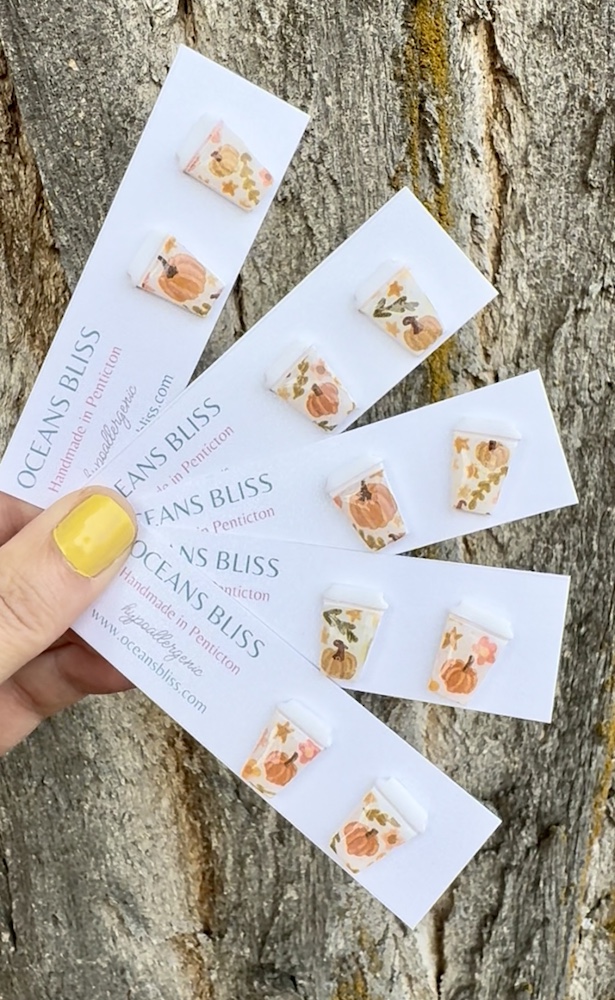 Pumpkin Spice Latte Studs